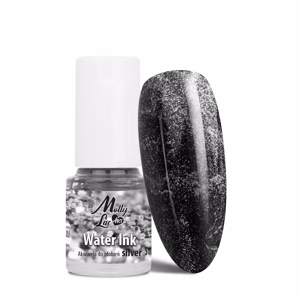 Vattenfärg för Naglarna - Silver - 5ml