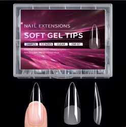 240pcs - Soft Gel Tips - Semi frostade