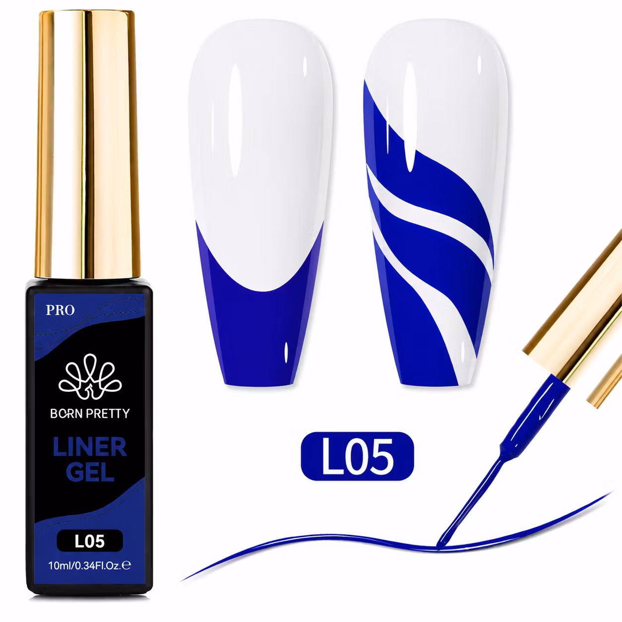 Gellack Decor - Fine Liner - Royal Blue  - 10ml