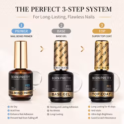 Startset Gellack - Primer + Base + Top Coat - 15ml x3