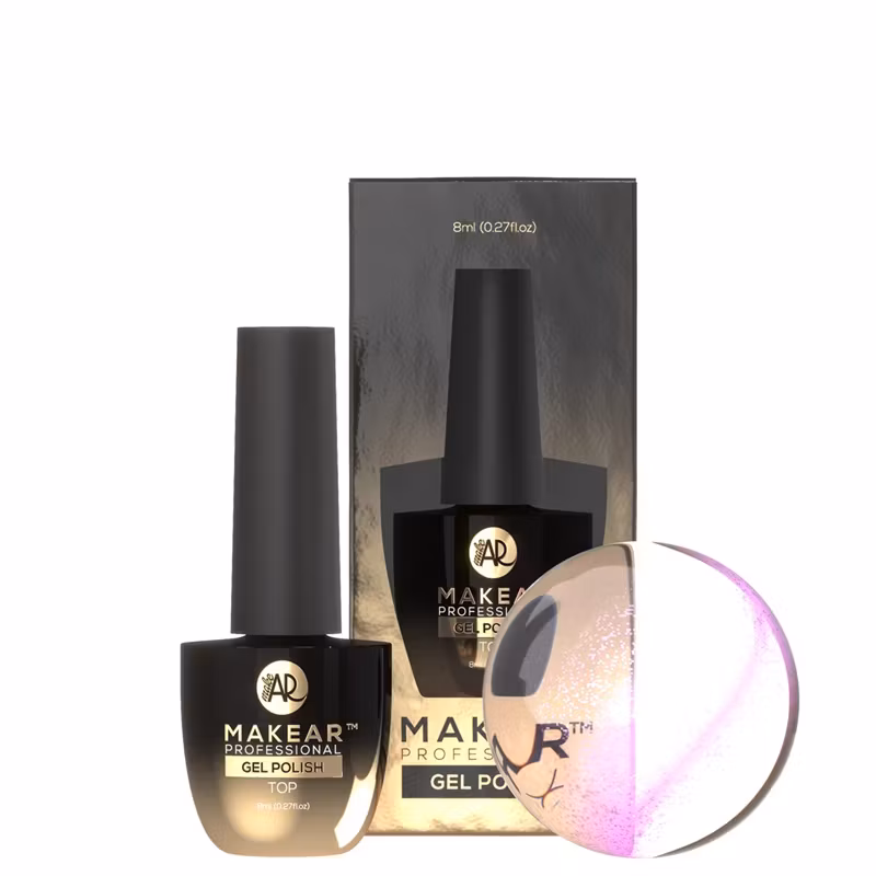 Makear Gellack Top Cat Eye Pink - 8ml Hema Free