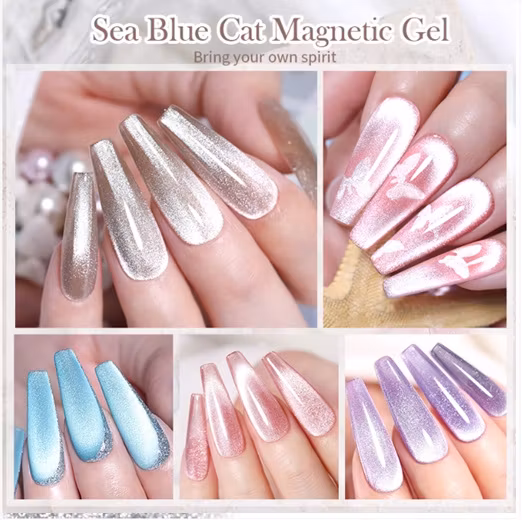 Gellack Cat Magnetic - Sea Blue Crystal - T030 - 15ml