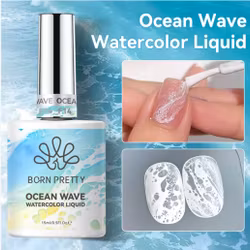Ocean Wave Vattenfärg för Naglarna - VIT - 15ml