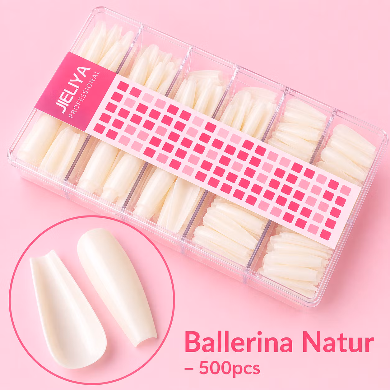 500pcs Ballerina Natur Medium - 12 storlekar