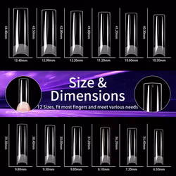 240pcs - Soft Gel Tips - Square XXL