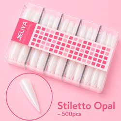500pcs Stiletto Opal Medium - 12 storlekar