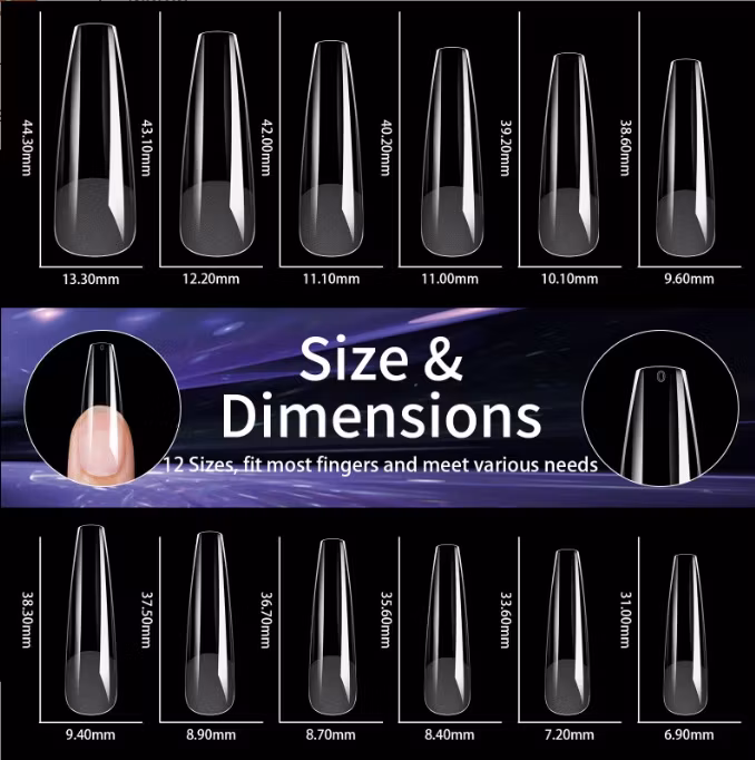240pcs - Soft Gel Tips - Coffin XXL