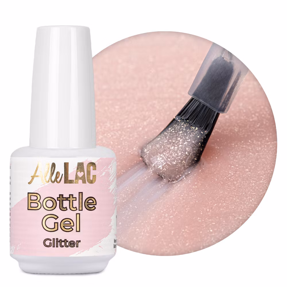 Quick Building Gel - Nude Glitter -15g