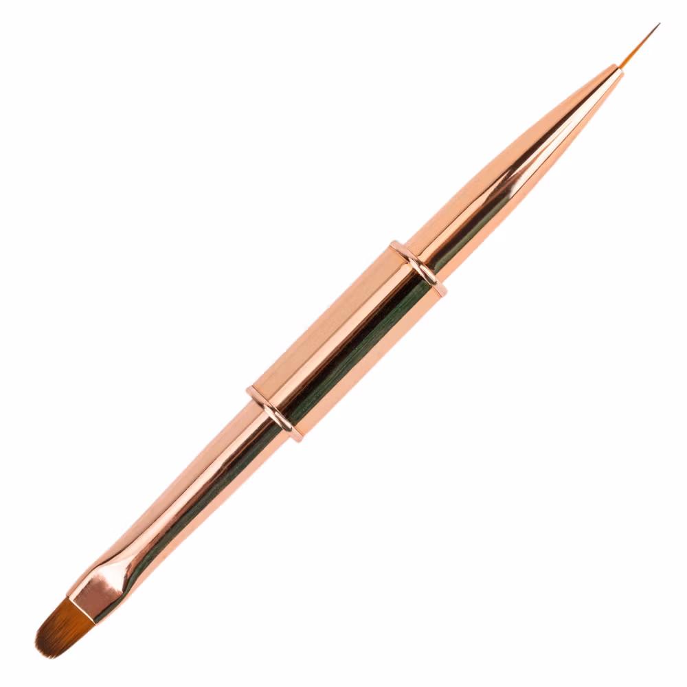 Pensel Dubbelsidig - 6mm rundad + 9mm dekor