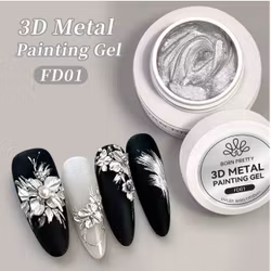 Gellack - 3D Metal Painting Carving Gel - 4 färger