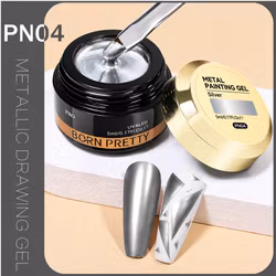 Gellack - PN04 Silver Metallic - Burk 5ml