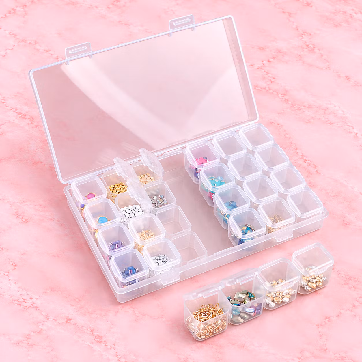 Låda för Charms & Rhinestones m.m