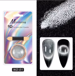 Cat Eye Powder + Mirror Powder - 2 in 1 - Silver