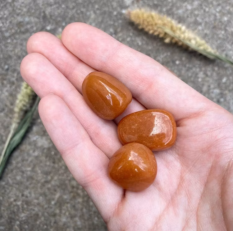 Orange aventurin (mellan)