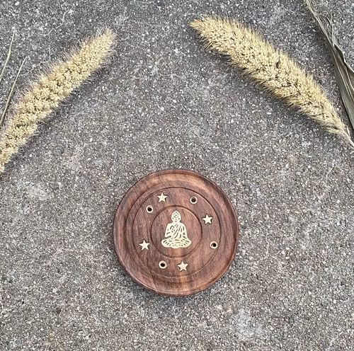 Rökelsehållare för pinnar med buddha emblem