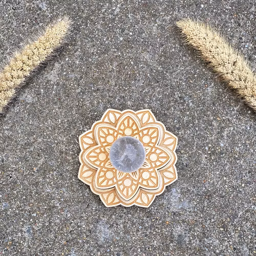 Lotusformat klotställ i trä (dubbelt)