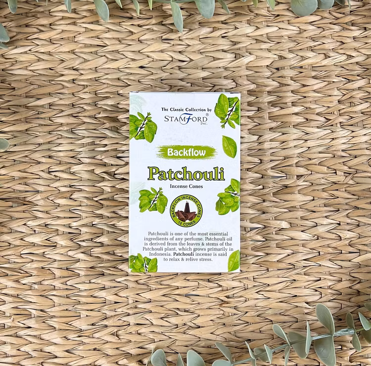 Patchouli BACKFLOW rökelsekoner (Stamford)