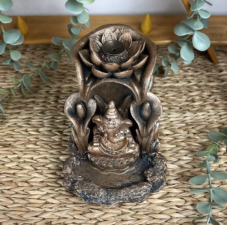 BACKFLOW rökelsehållare ganesha och lotus