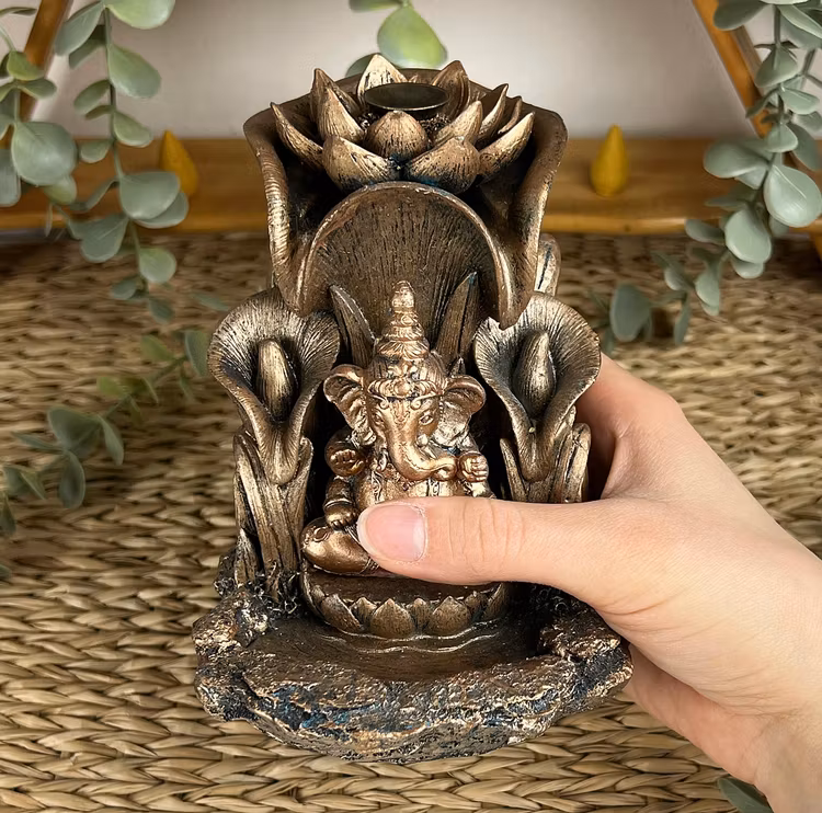 BACKFLOW rökelsehållare ganesha och lotus