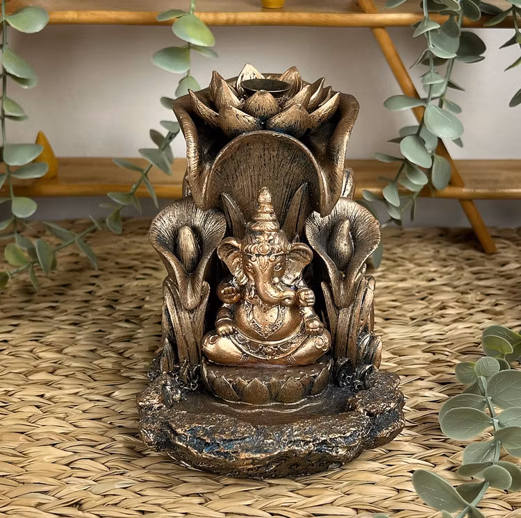 BACKFLOW rökelsehållare ganesha och lotus