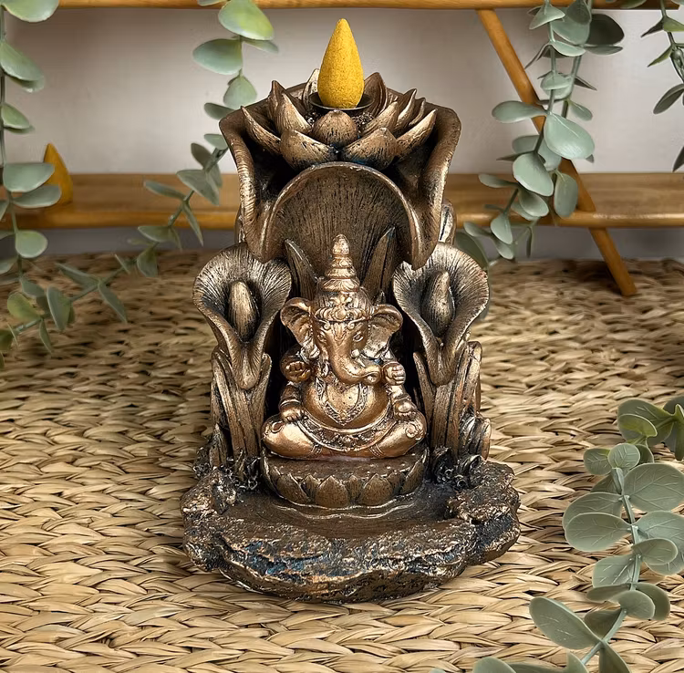 BACKFLOW rökelsehållare ganesha och lotus