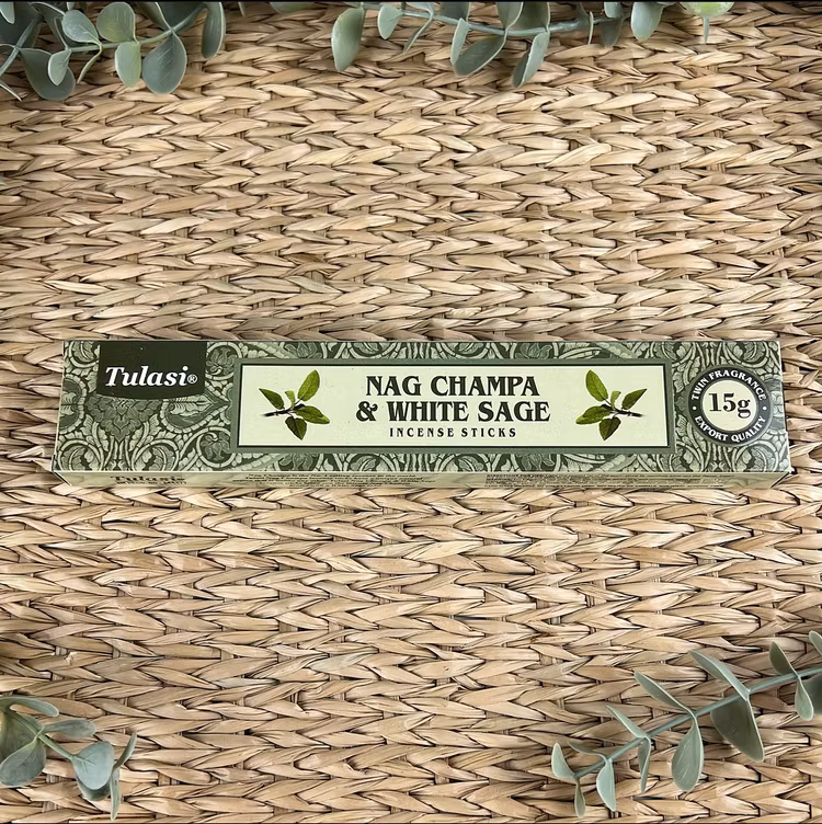 Vit Salvia/Nag Champa rökelsepinnar (Tulasi)