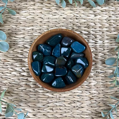 Heliotrop (blodsten) trumlad (mellan)