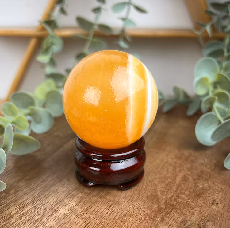Orange kalcit klot A