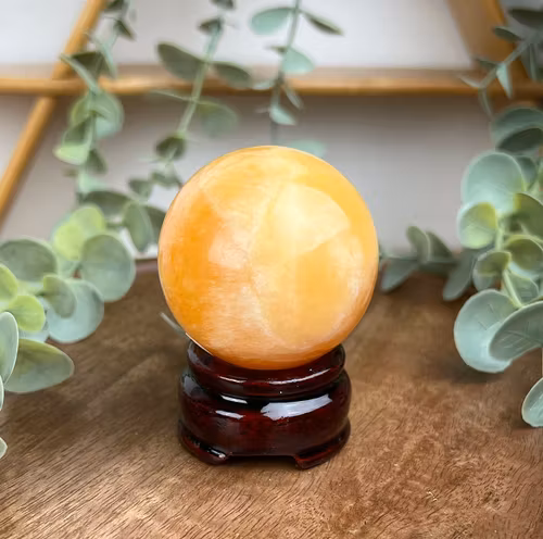 Orange kalcit klot B