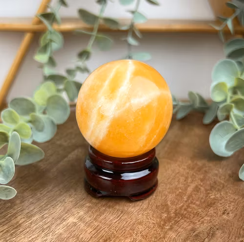Orange kalcit klot C