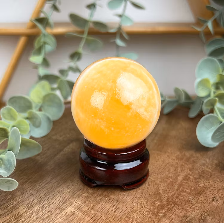 Orange kalcit klot C