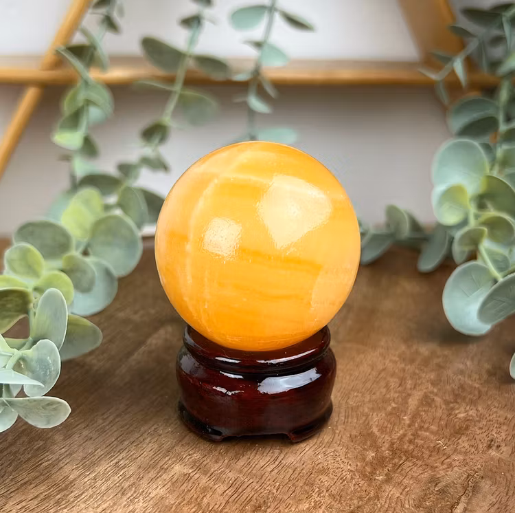 Orange kalcit klot D