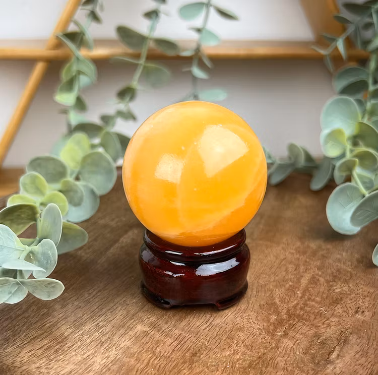Orange kalcit klot D
