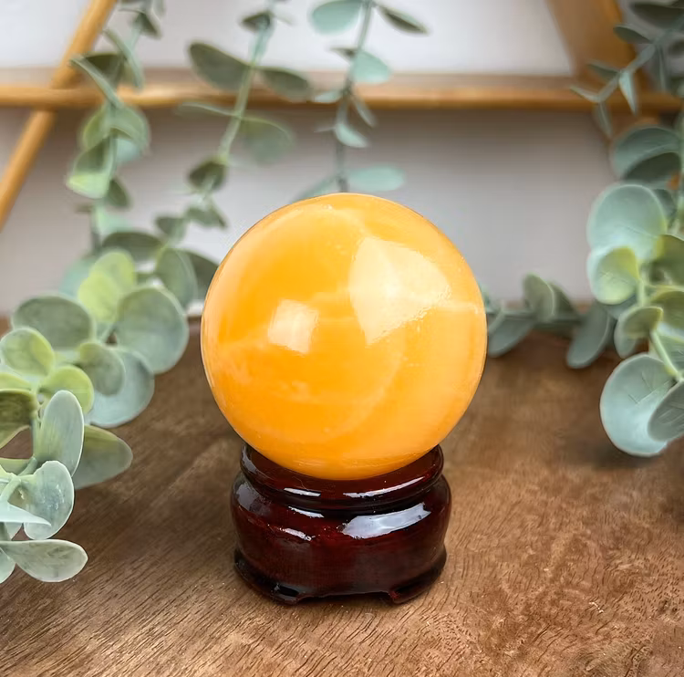 Orange kalcit klot D