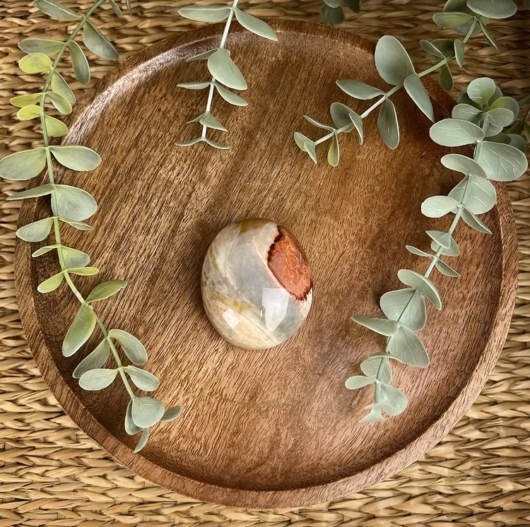 Polykromjaspis meditationssten (handsten) P