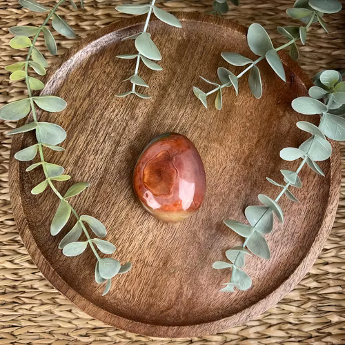 Polykromjaspis meditationssten (handsten) Q