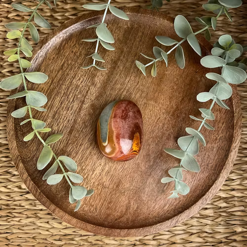 Polykromjaspis meditationssten (handsten) S