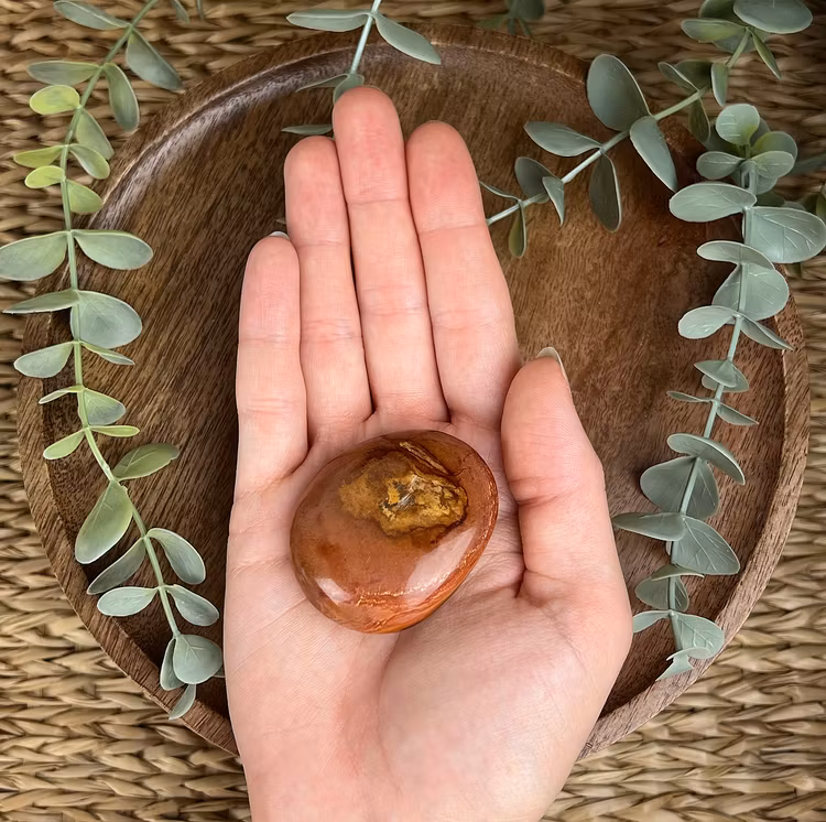 Polykromjaspis meditationssten (handsten) T