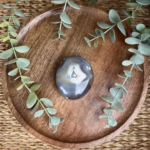 Orca agat (späckhuggaragat) meditationssten (handsten) A