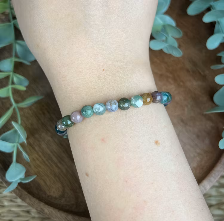 Stenarmband av indisk agat (6 mm)