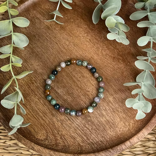 Stenarmband av indisk agat (6 mm)