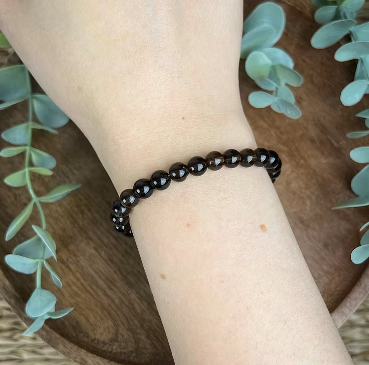 Stenarmband av rökkvarts (6 mm) B