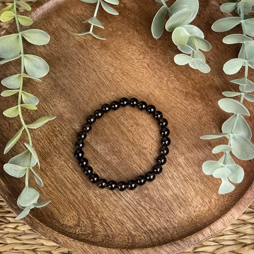 Stenarmband av rökkvarts (6 mm) B