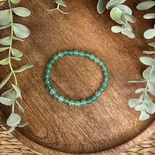 Stenarmband av grön aventurin (6 mm)