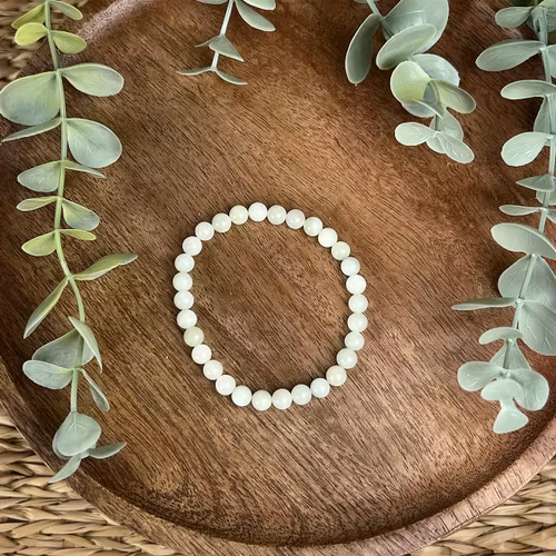 Stenarmband av serpentin/”new jade” (6 mm)