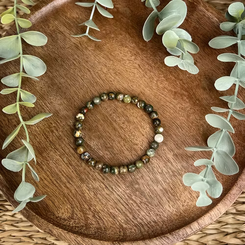 Stenarmband av ryolit (6 mm)