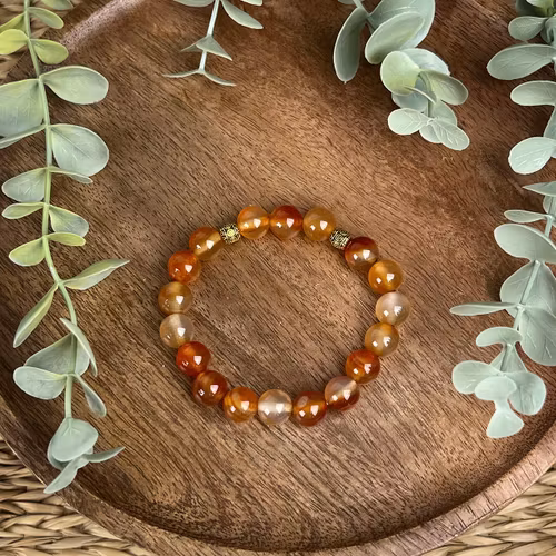 Stenarmband av karneol (8 mm)