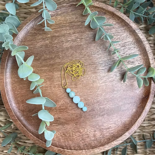 Cassiopeja halsband med Amazonit