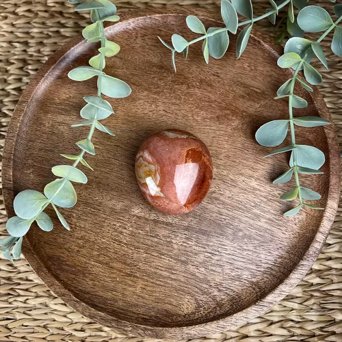 Polykromjaspis meditationssten (handsten) V