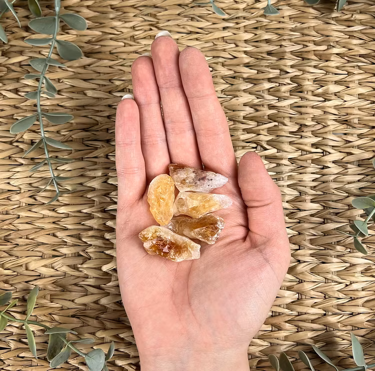 ”Citrin” (upphettad ametist) råa bitar